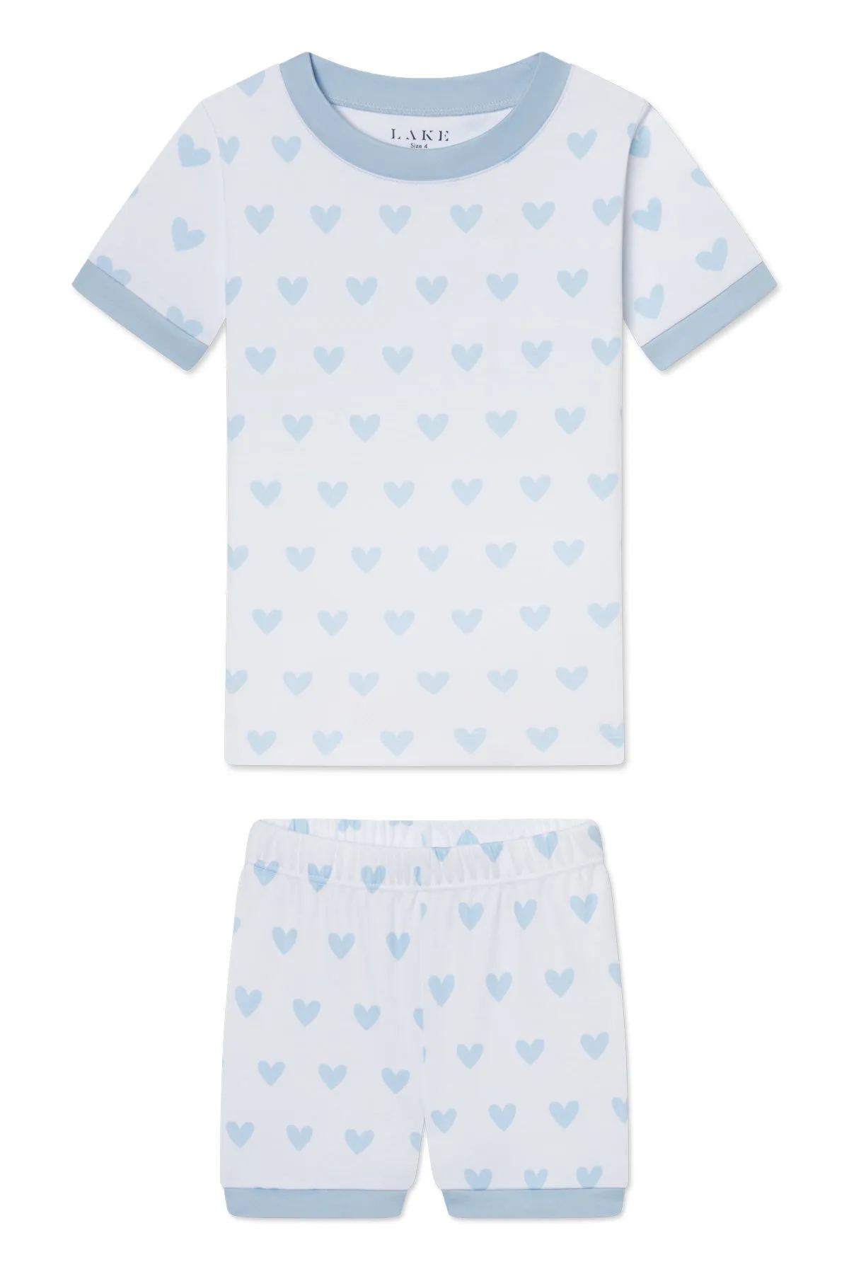 Kids Shorts Set in French Blue Heart