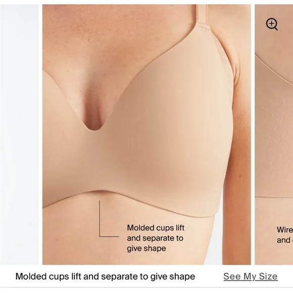 Knix WingWoman Contour Bra beige 40D NWT