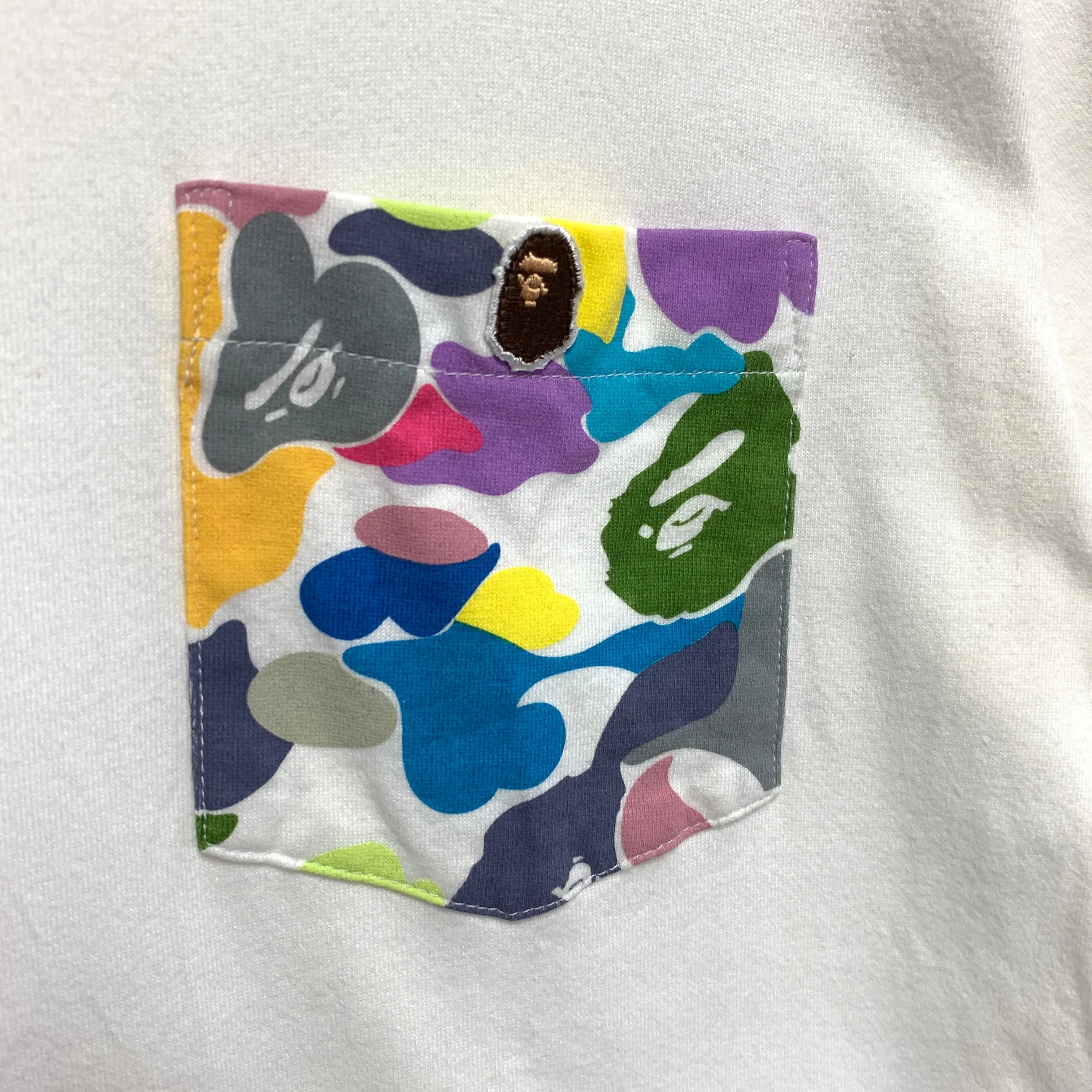 [L] A Bathing Ape Bape Multi Camo Pocket Tee T-Shirt