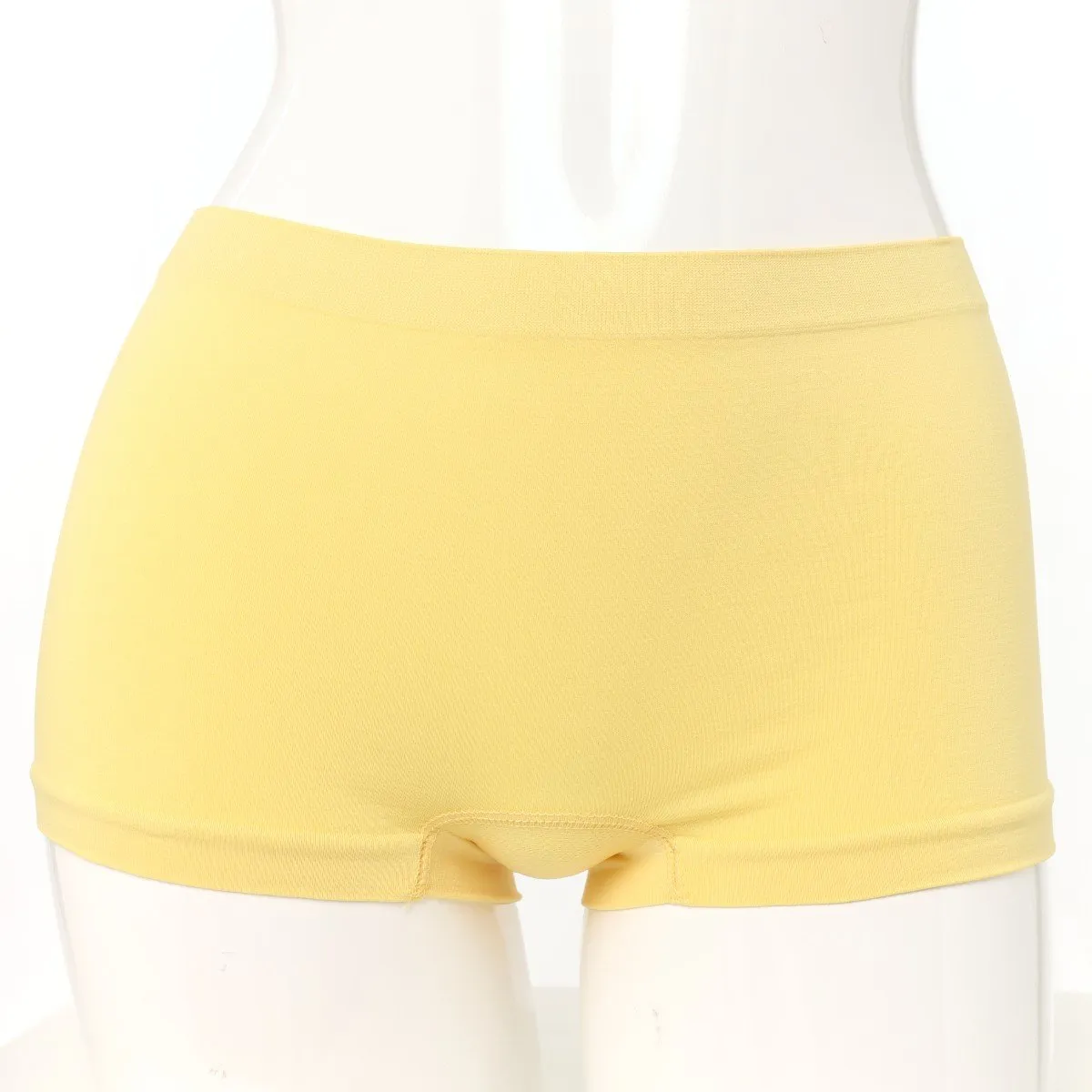 Ladies 3 Pack Seam Free Boyleg - Light Yellow