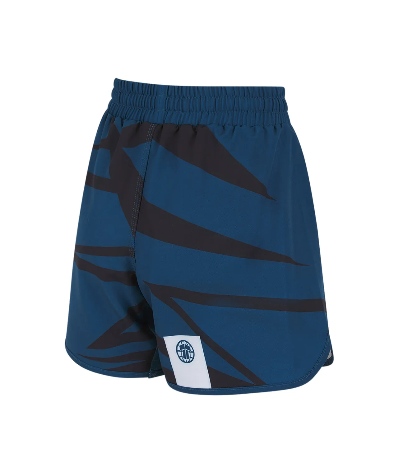 Ladies Abstract High Cut Shorts - Teal