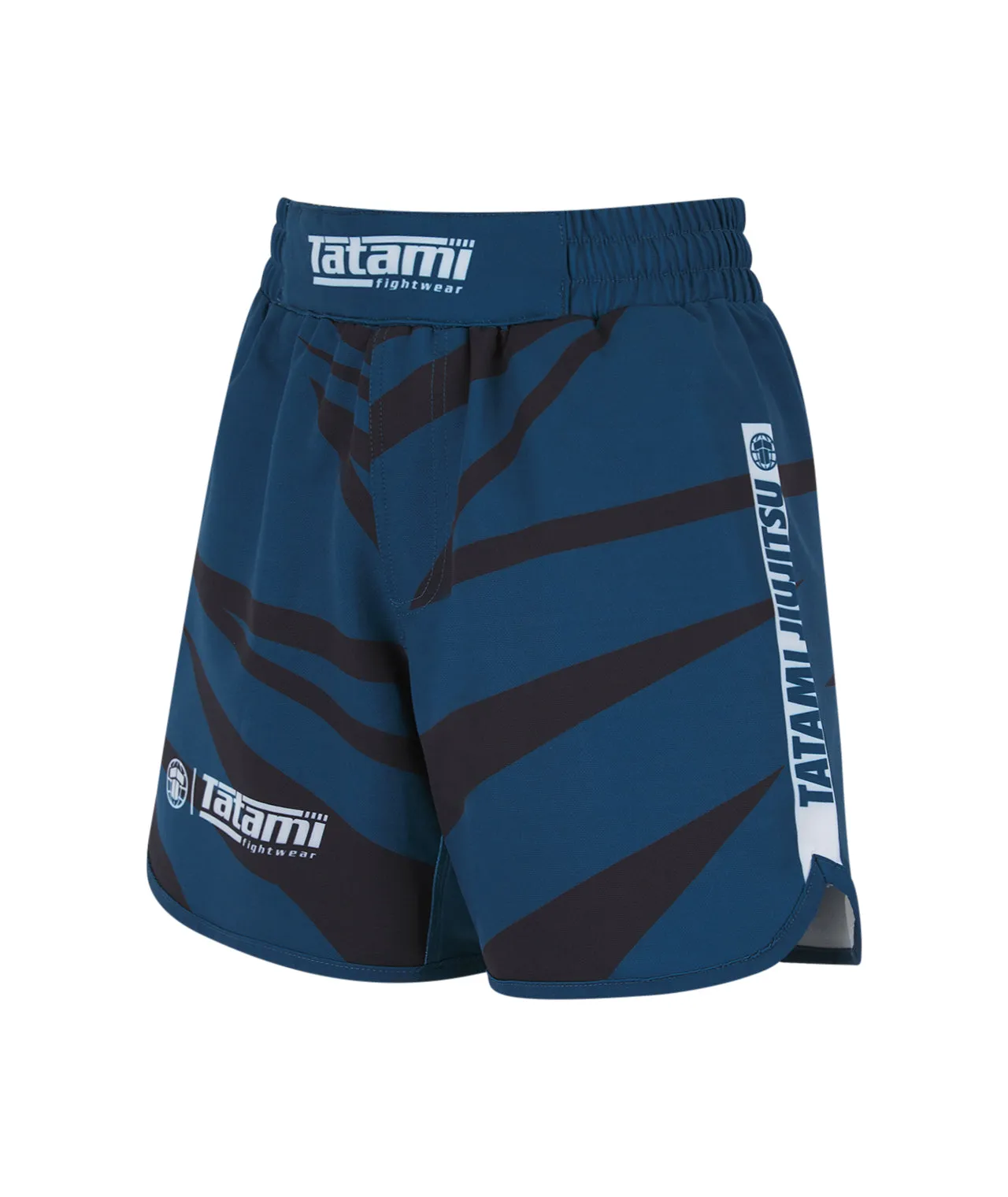 Ladies Abstract High Cut Shorts - Teal