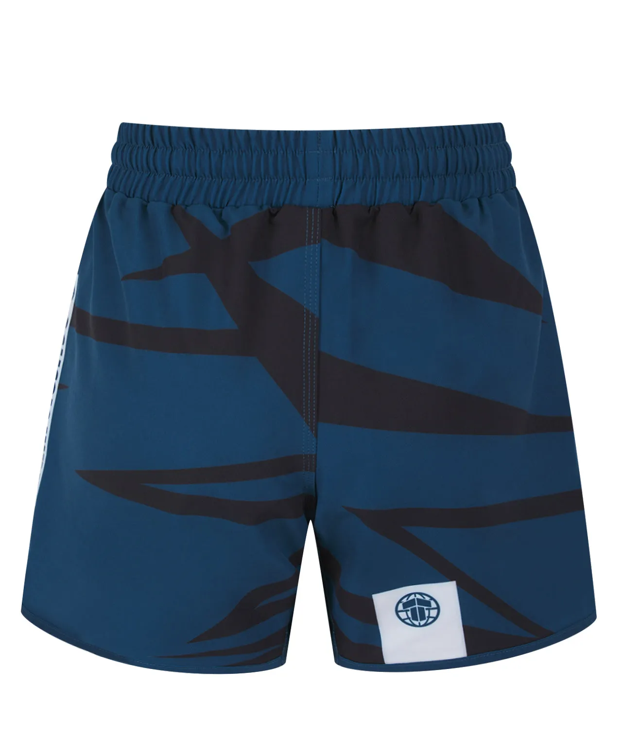 Ladies Abstract High Cut Shorts - Teal
