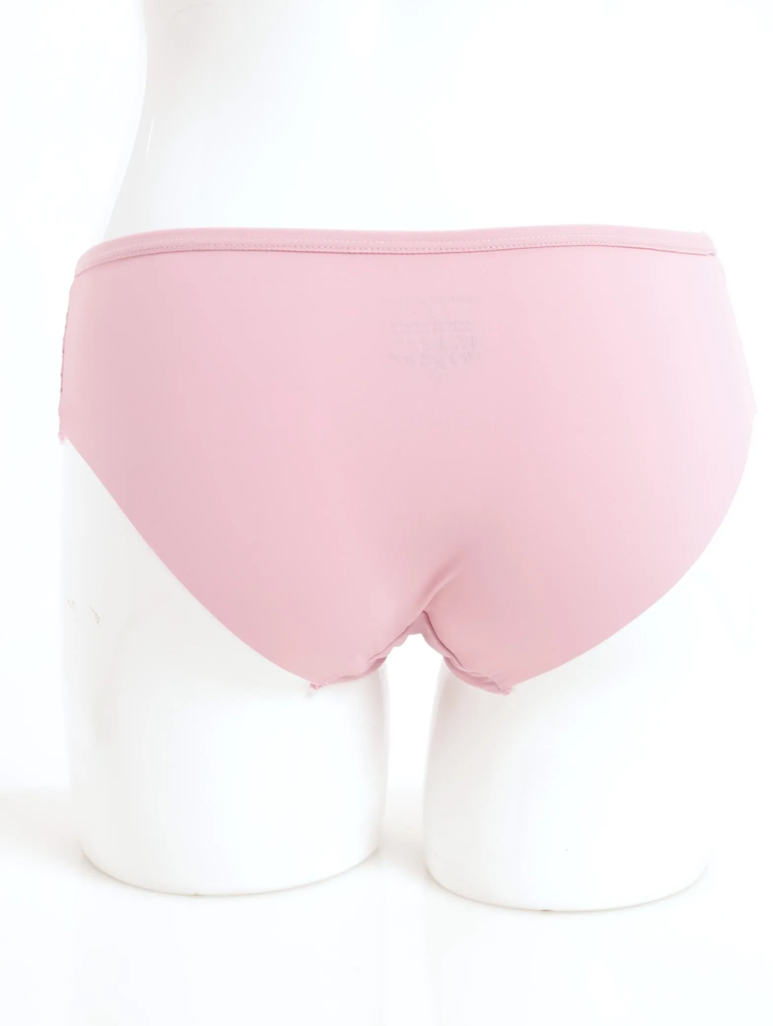 Ladies Microfibre Lace Bikini Panty - Light Pink