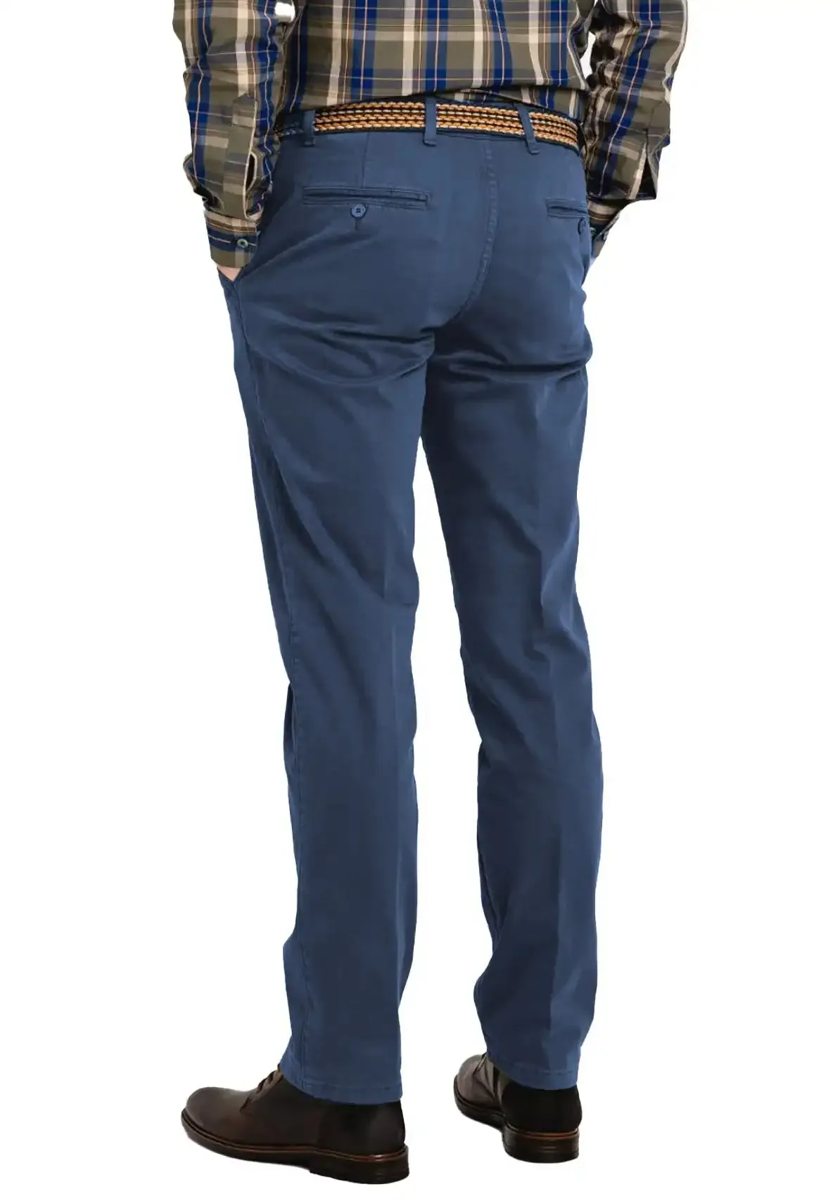 LCDN By Nalo Yansi Stretch Mens Chino Trousers Mid Blue