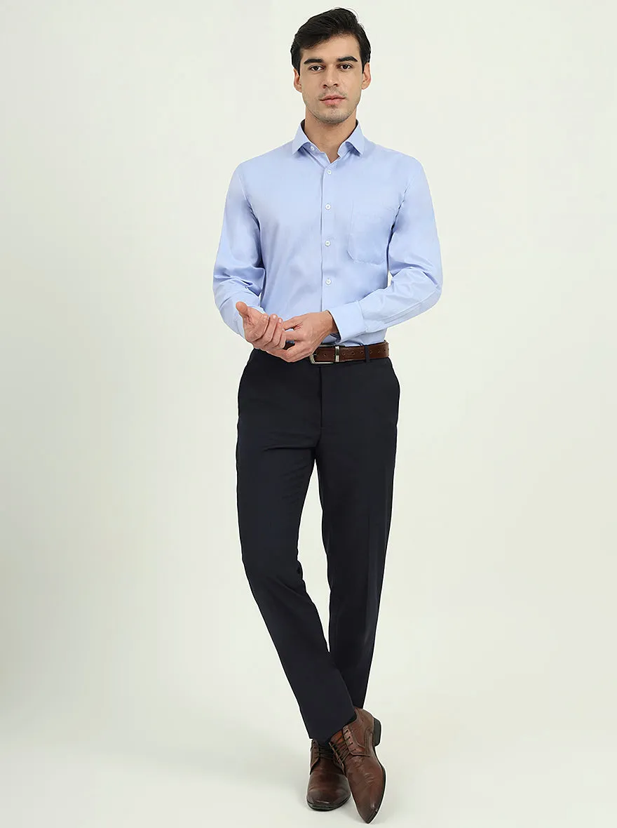Light Blue Solid Regular Fit Formal Shirt | Greenfire