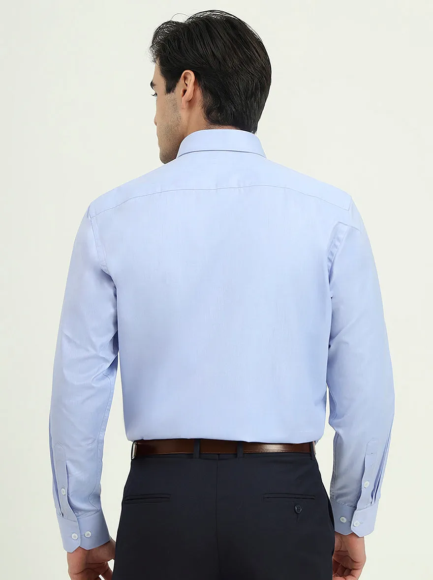 Light Blue Solid Regular Fit Formal Shirt | Greenfire