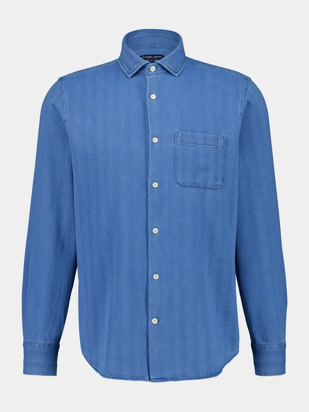 Light Denim Emilio Herringbone Shirt