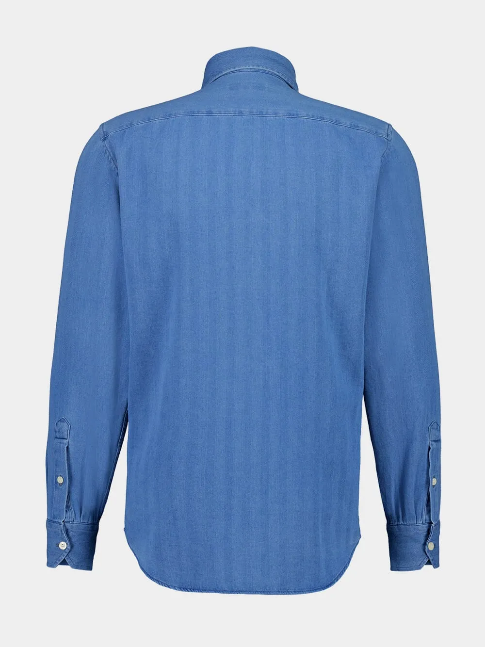 Light Denim Emilio Herringbone Shirt