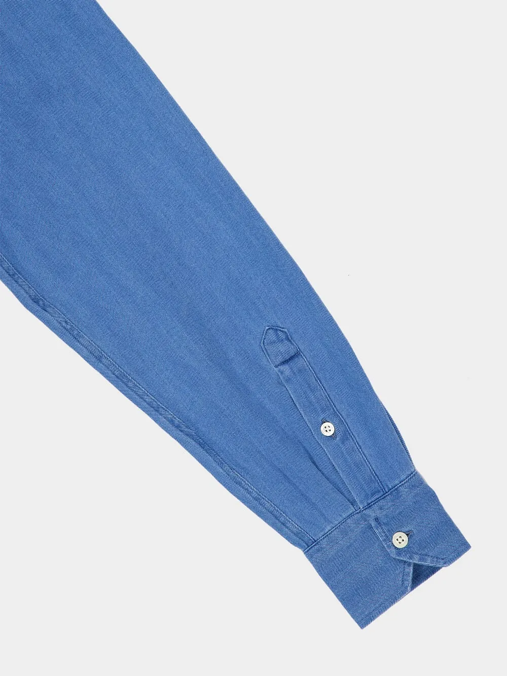 Light Denim Emilio Herringbone Shirt