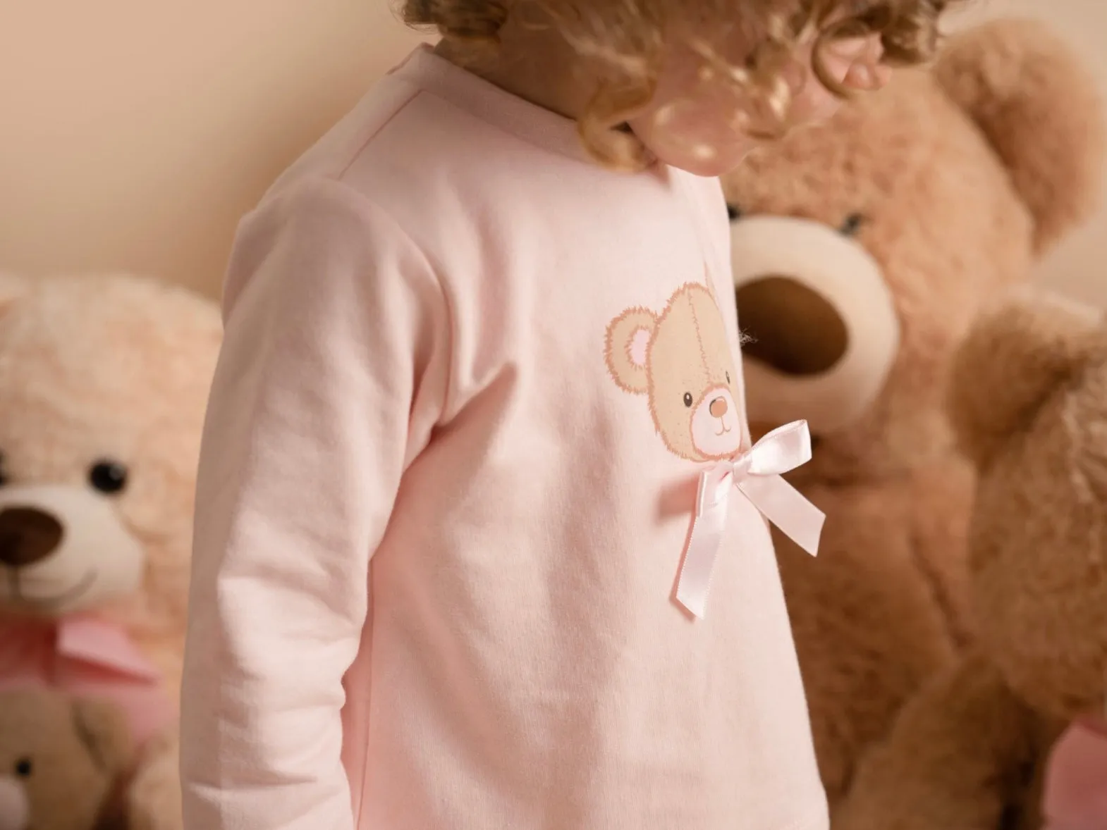Little A GIGI Baby Pink Faux Fur Detail Short Set LA24313