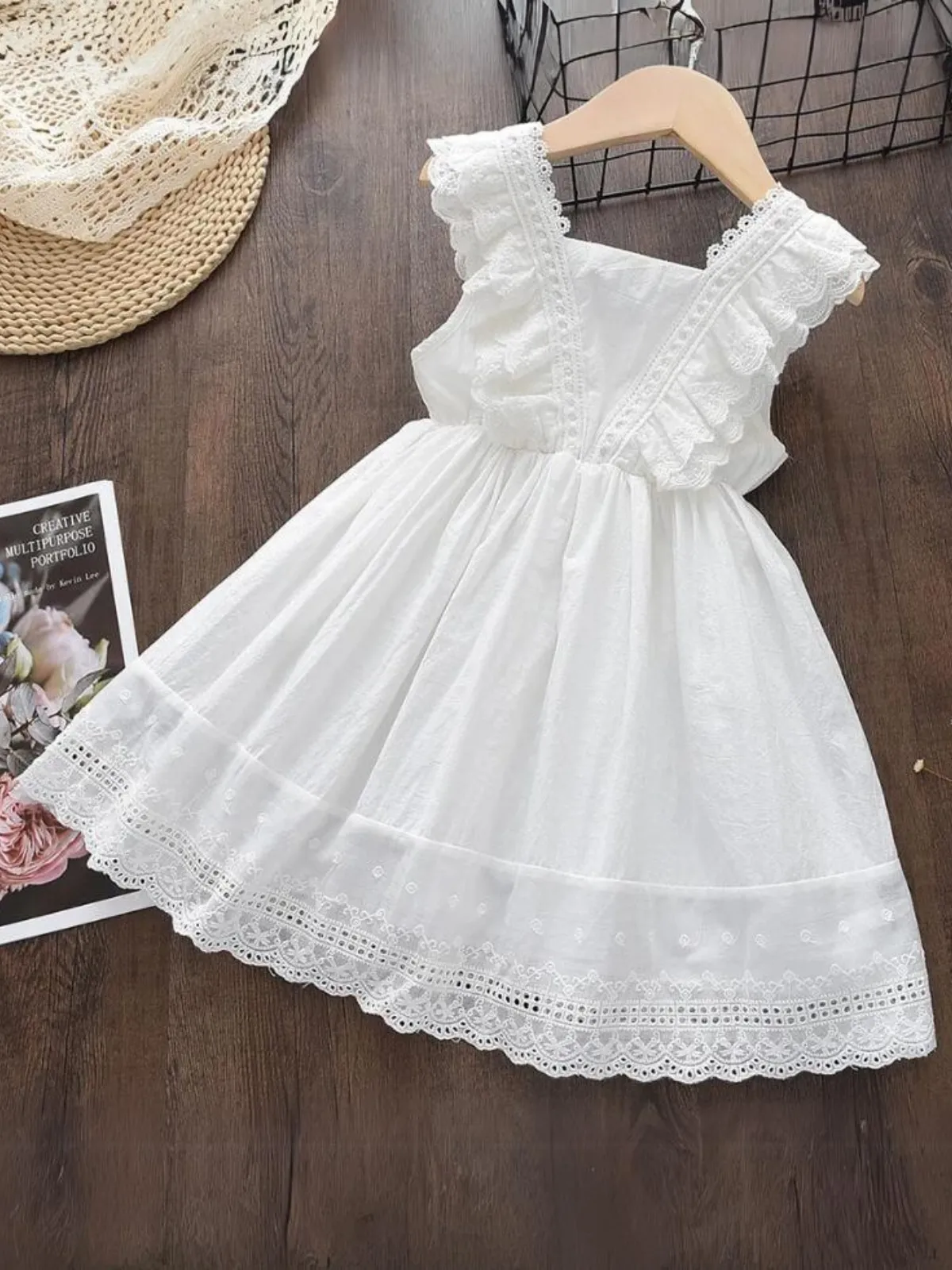 Little White Eyelet Dress