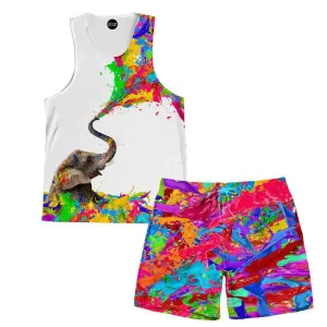 Lucky Paint Tank And Shorts Rave Outfit