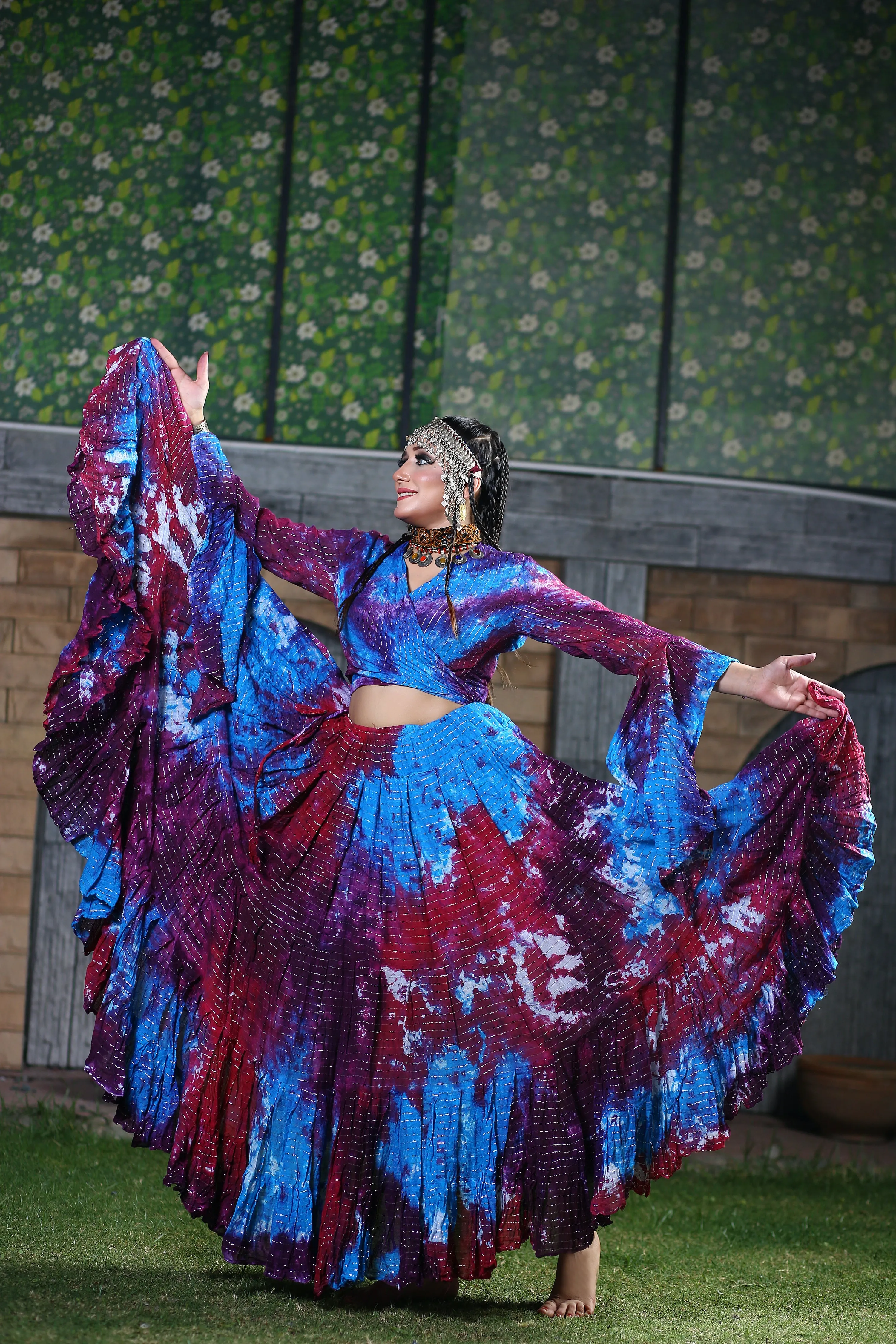 Lurex Marble Tie Dye Batik skirt #5 WLS