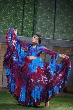 Lurex Marble Tie Dye Batik skirt #5 WLS