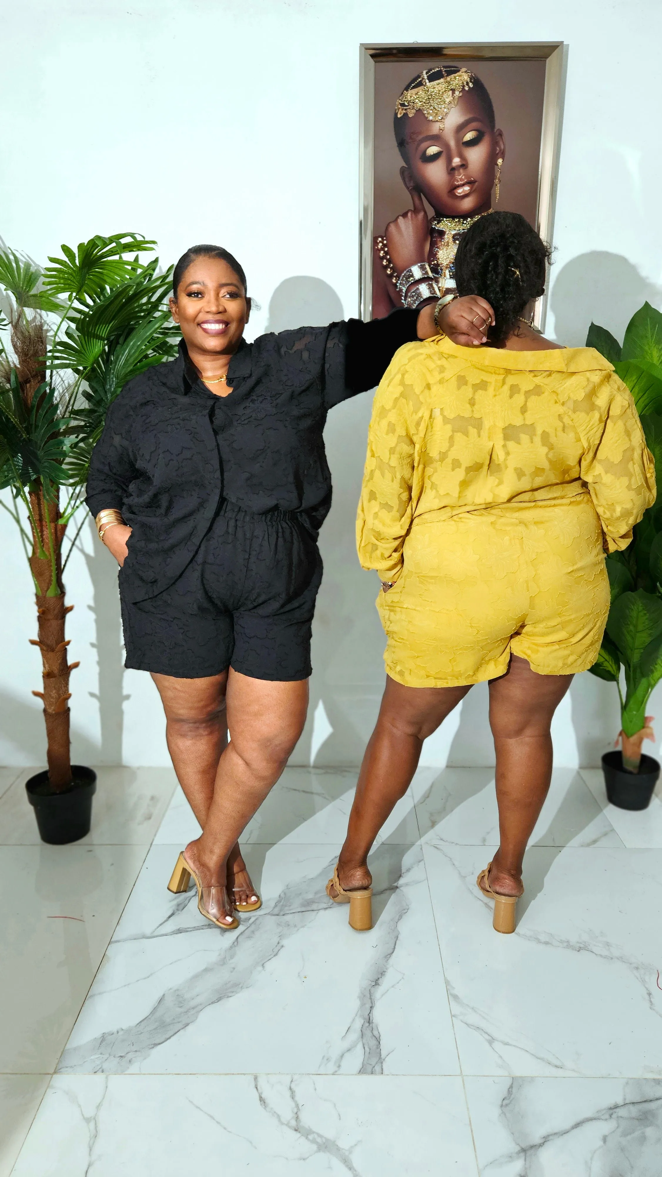 Luxe Marigold Shorts Set || Mustard