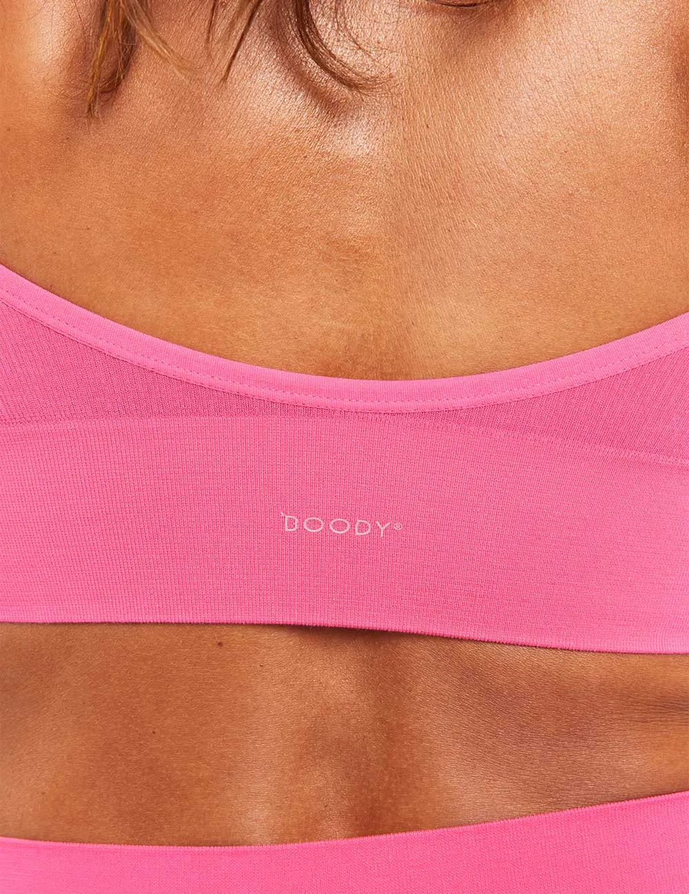 LYOLYTE Ribbed Low Back Bra - McGrath Pink