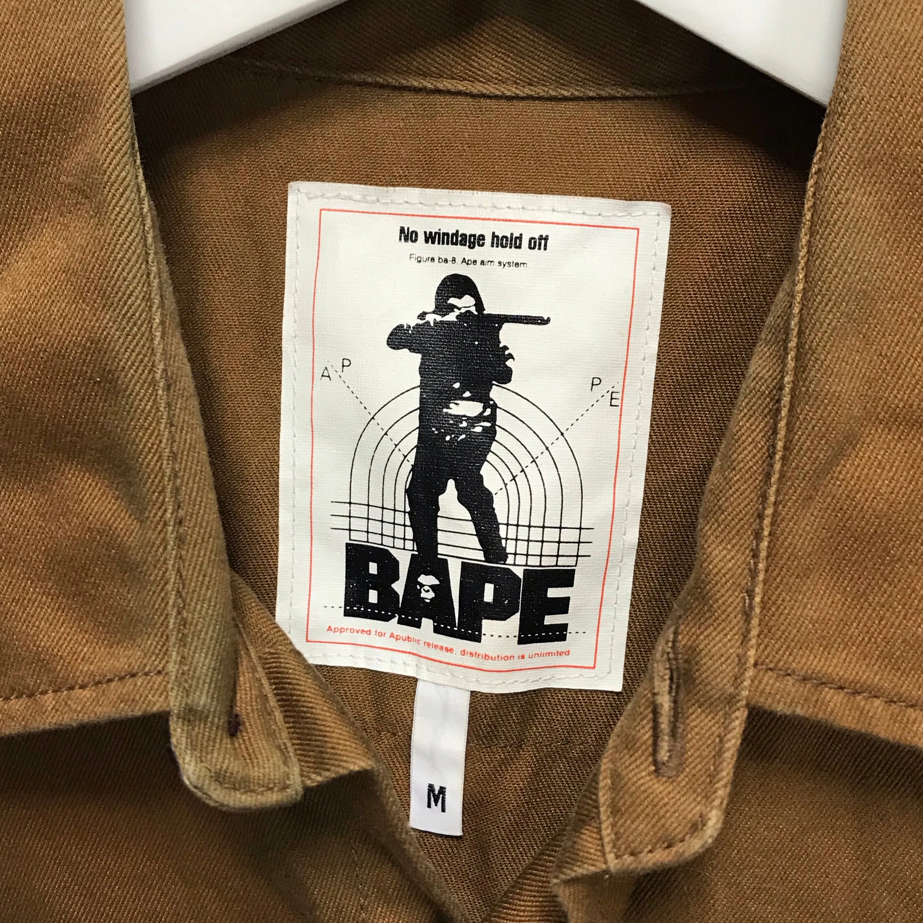 [M] A Bathing Ape Bape Vintage Scout S/S Shirt Brown