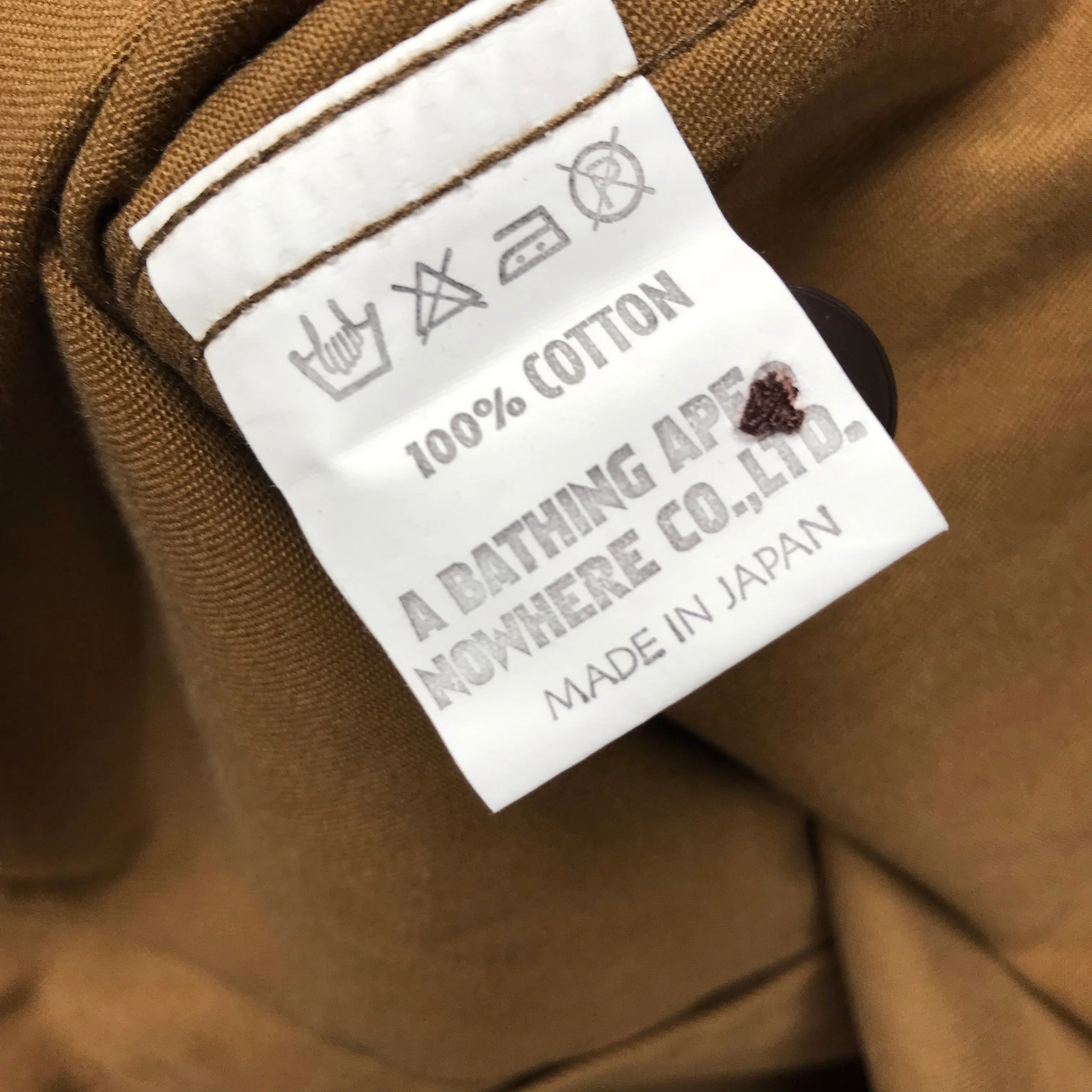 [M] A Bathing Ape Bape Vintage Scout S/S Shirt Brown