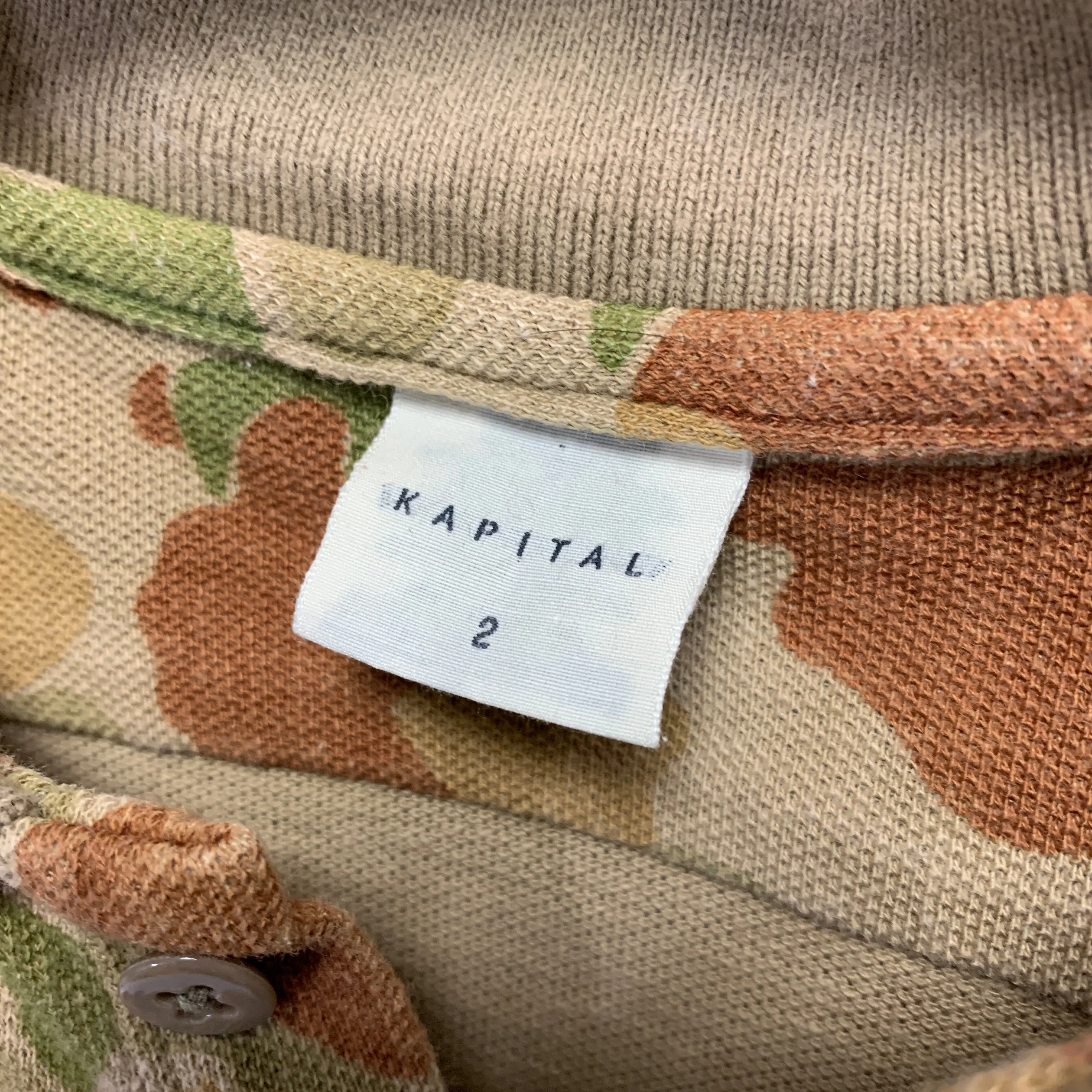 [M] Kapital Duck Camo Polo Shirt
