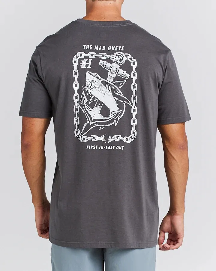 Mad Hueys Anchor Shark Short Sleeve Tee Grey