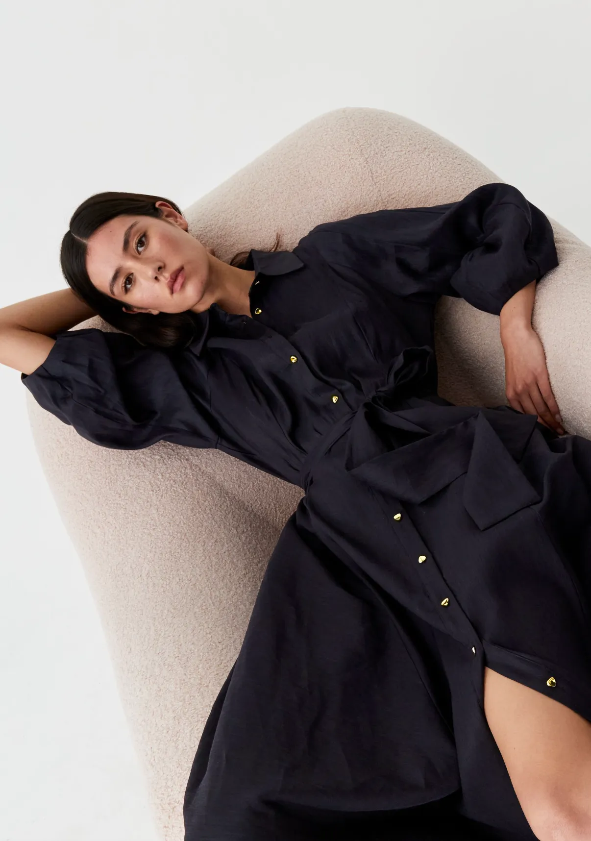 Madelyn Shirt Dress - Navy