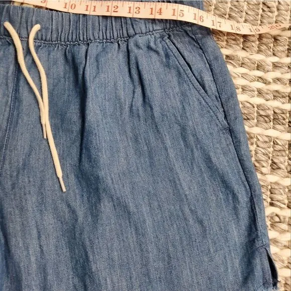 Madewell Chambray Pull-On Shorts Size L