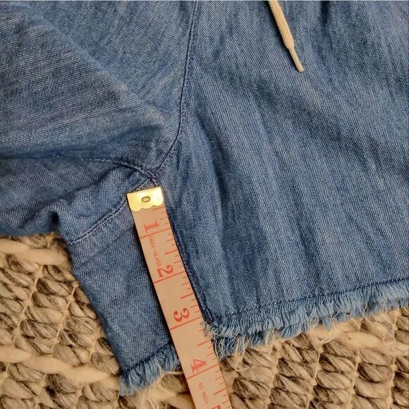 Madewell Chambray Pull-On Shorts Size L