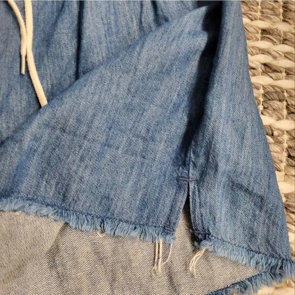 Madewell Chambray Pull-On Shorts Size L