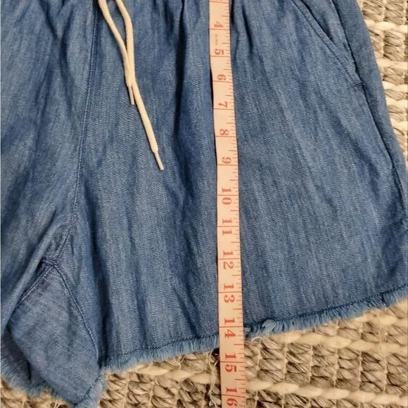 Madewell Chambray Pull-On Shorts Size L