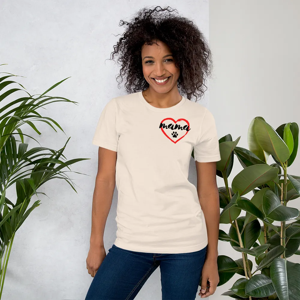 Mama with Paw in Heart T-Shirts - Light