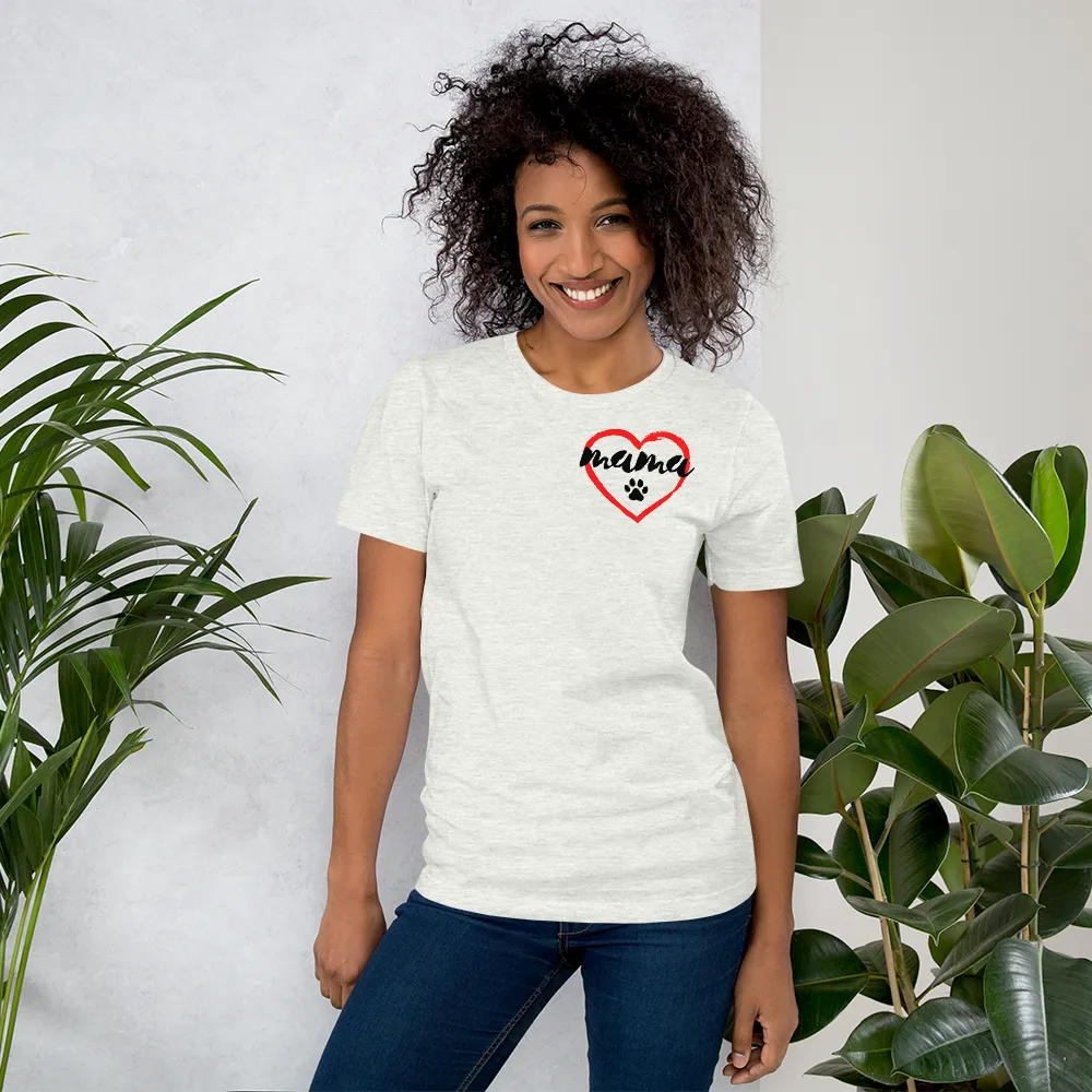 Mama with Paw in Heart T-Shirts - Light