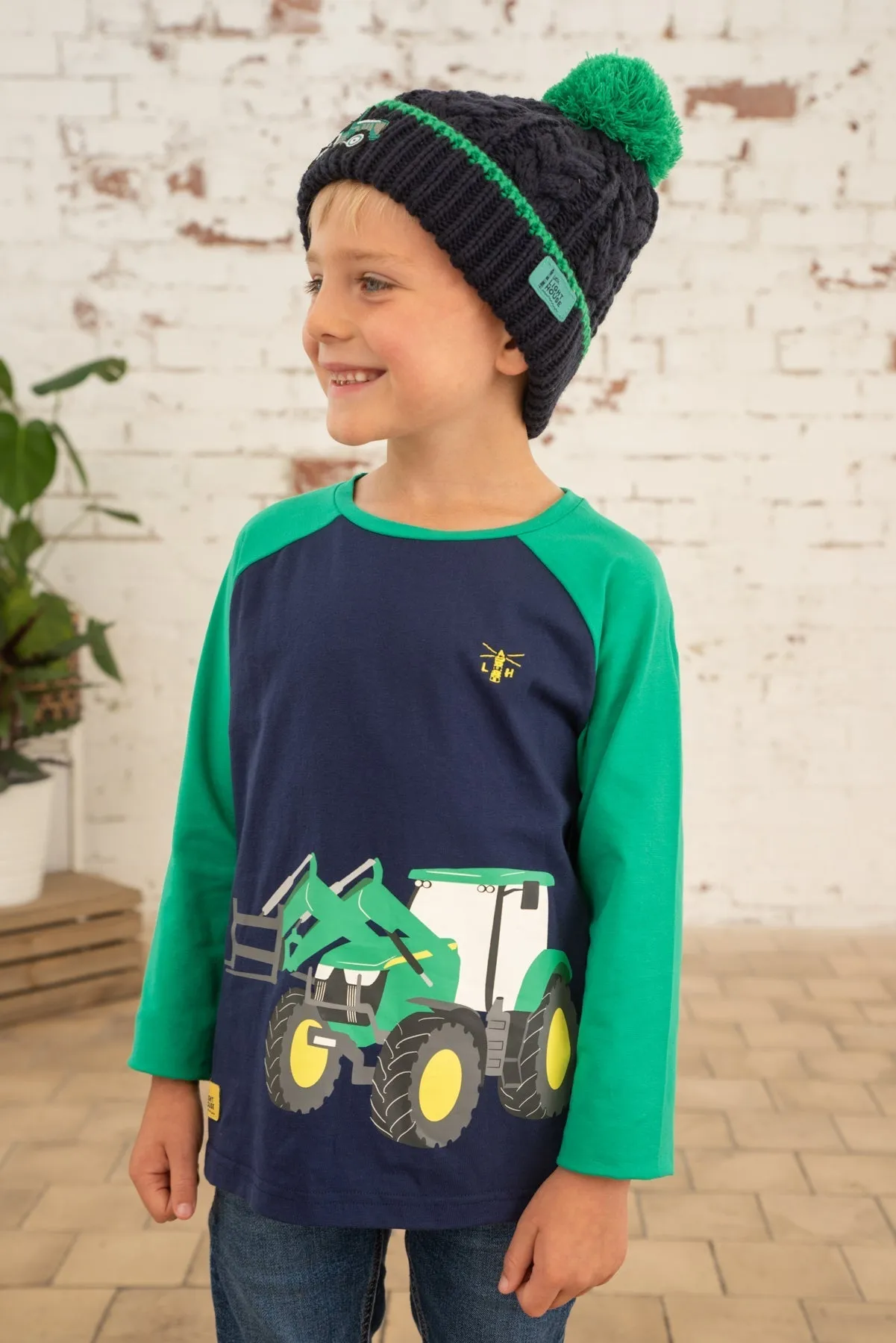 Mason Top - Green Front Loader