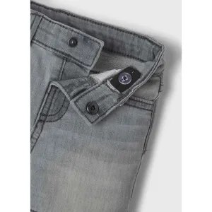 Mayoral Baby Boy Soft Denim Bermuda Shorts - Light Grey