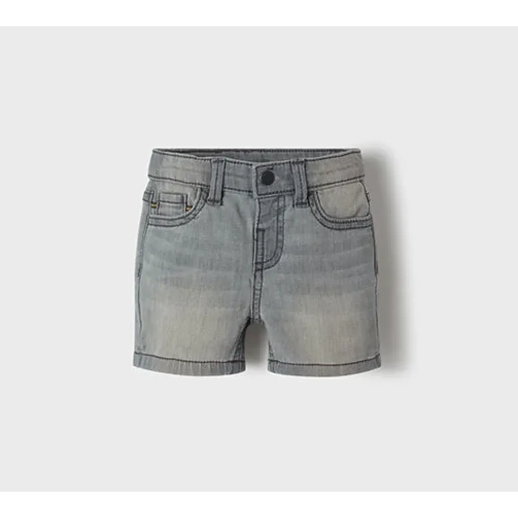 Mayoral Baby Boy Soft Denim Bermuda Shorts - Light Grey