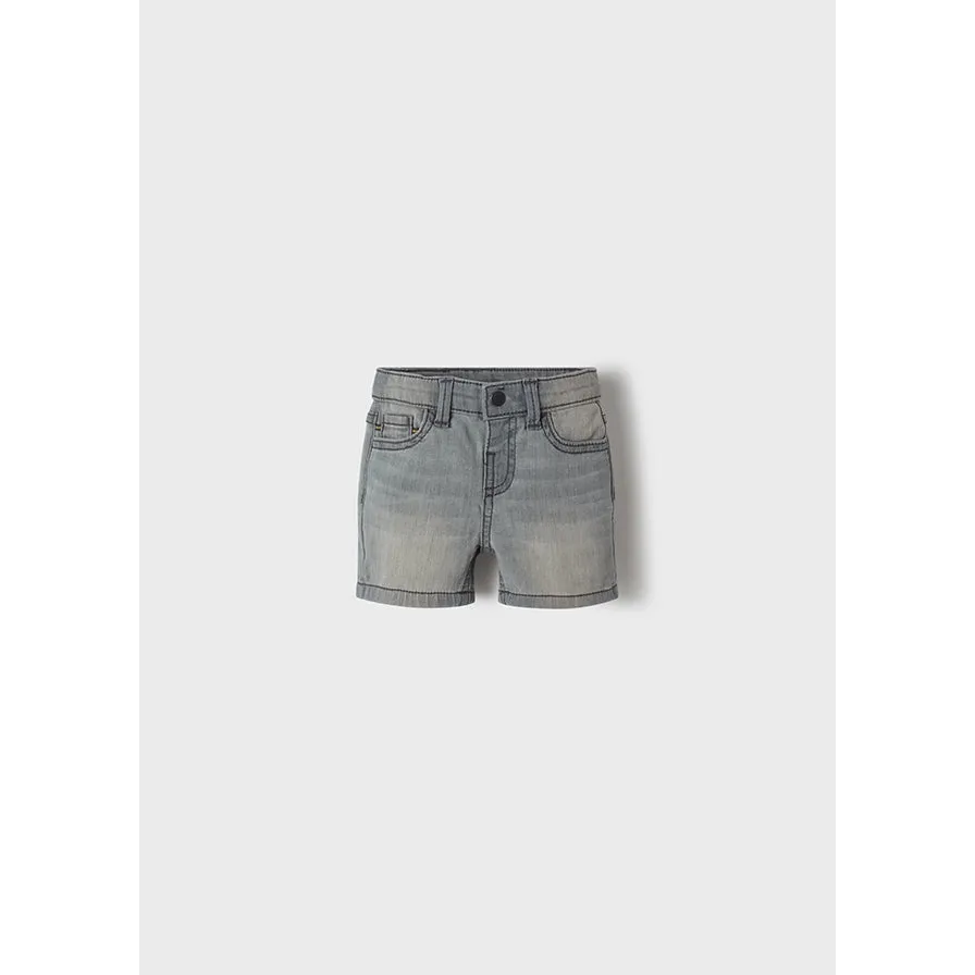 Mayoral Baby Boy Soft Denim Bermuda Shorts - Light Grey