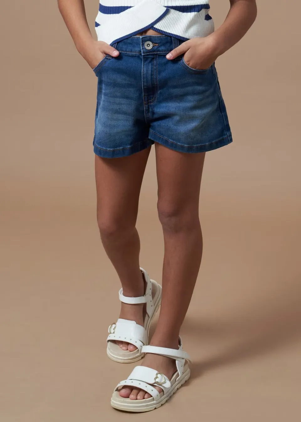 Mayoral Older Girls Shorts Ss24235 Dark Denim