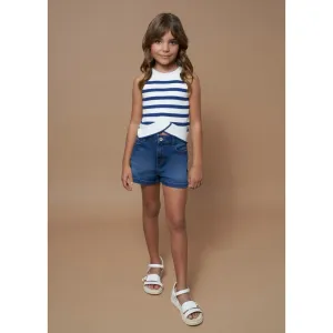 Mayoral Older Girls Shorts Ss24235 Dark Denim