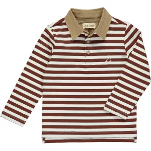 Me & Henry Waverly Polo Brown Stripe
