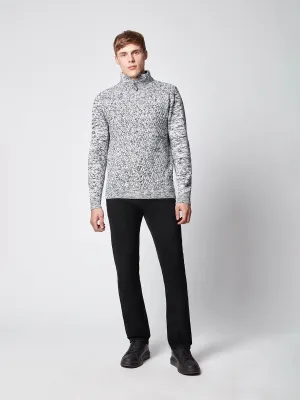 Men's Cable Knit Mock Neck Sweater
