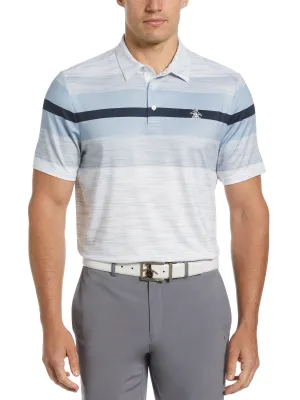 Men's Color Block Engineered Marl Stripe Polo