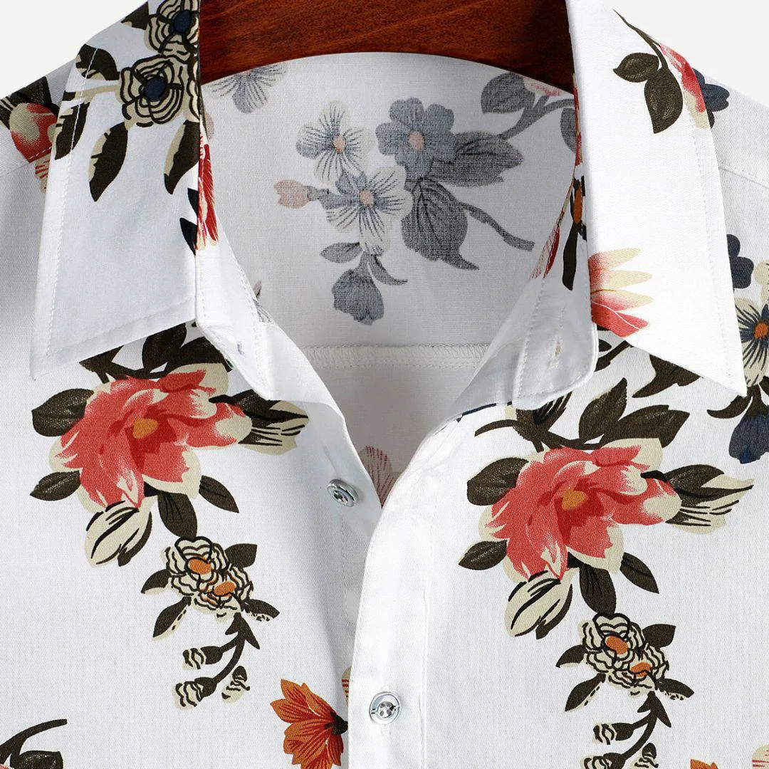 Men's Floral Short Sleeve Polo Shirt for Casual Style – Daniel