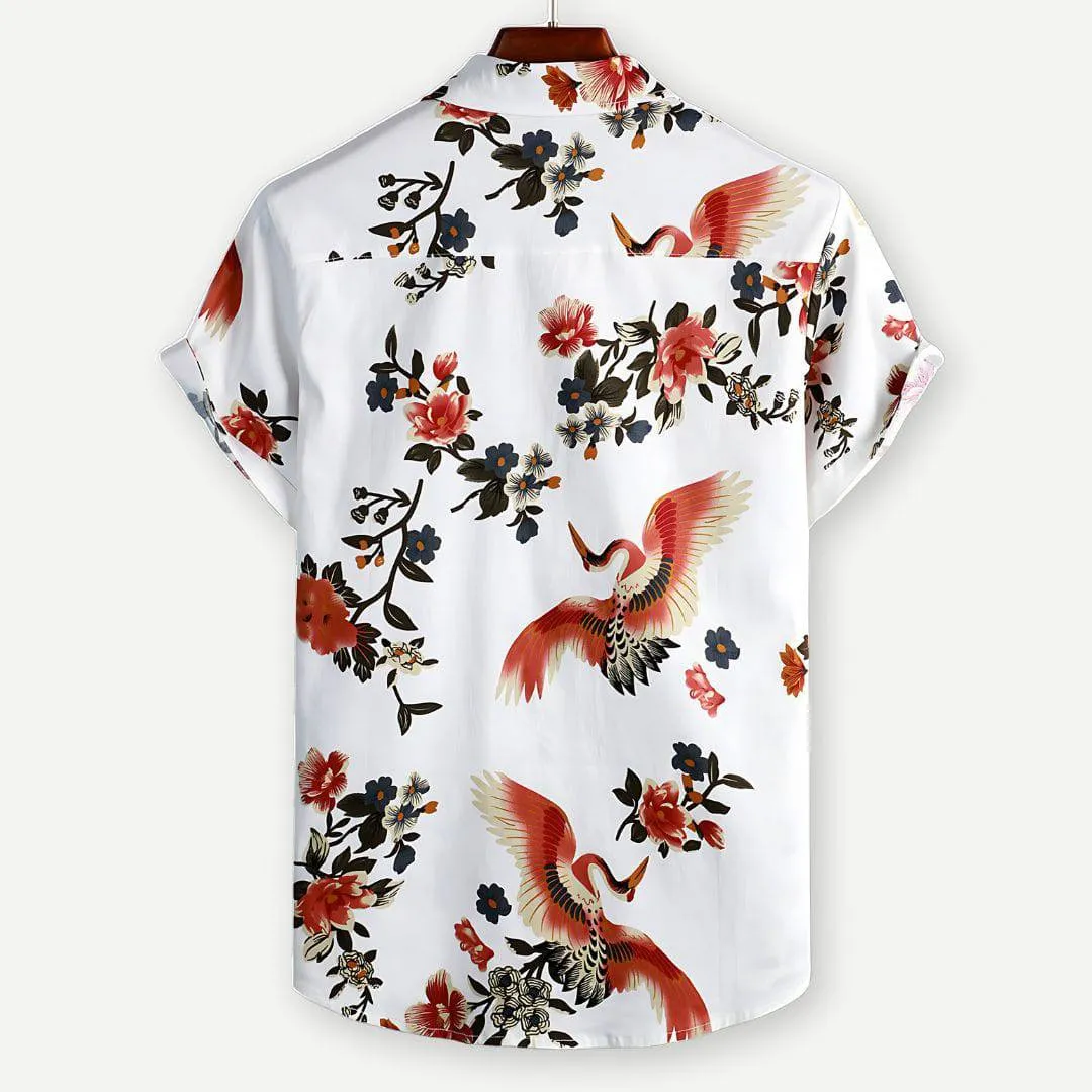 Men's Floral Short Sleeve Polo Shirt for Casual Style – Daniel