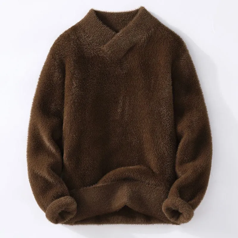 Men’s Knit Sweater – Soft V-Neck – Classic Winter Fit