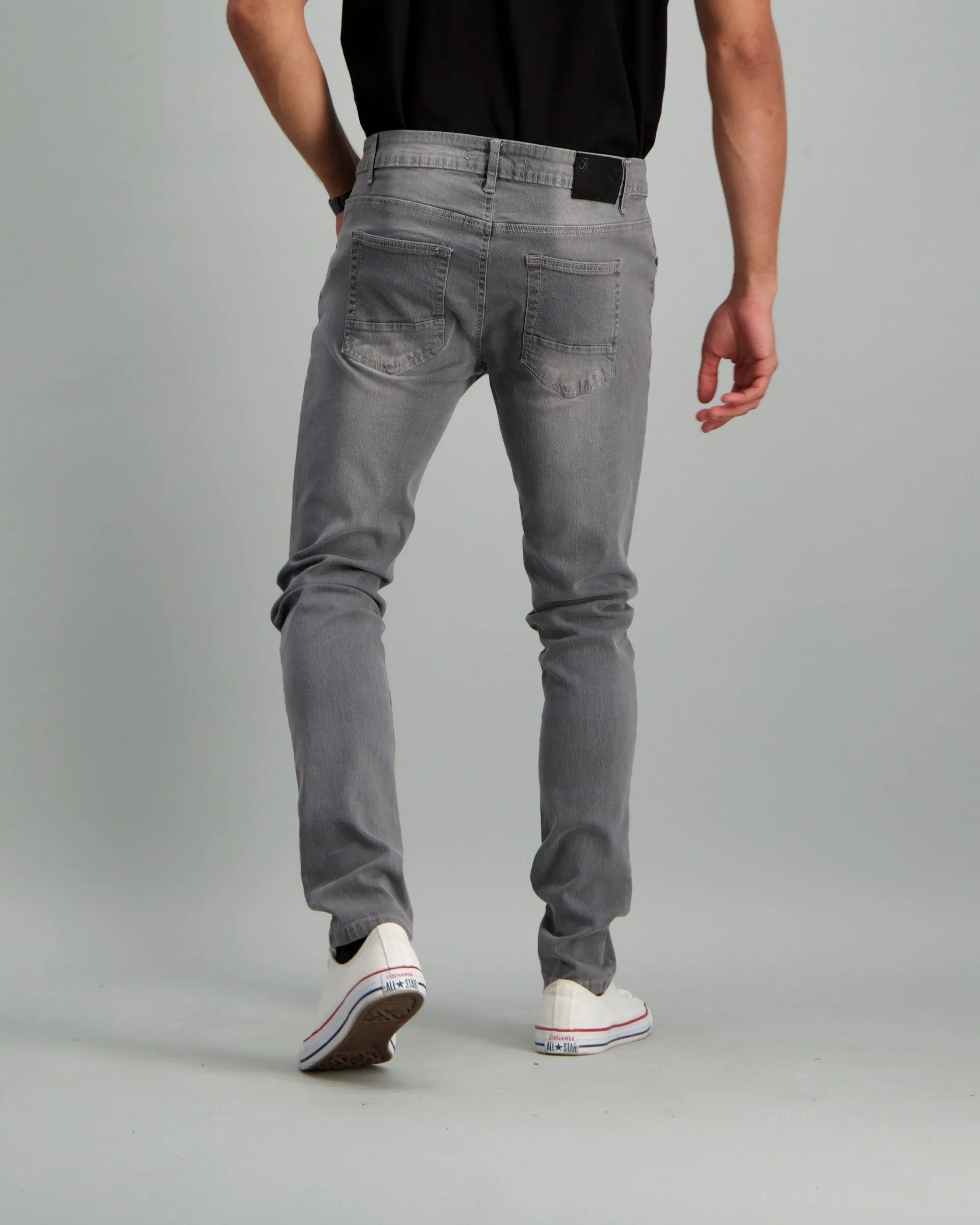 Men's Light Grey Skinny Denim Jean