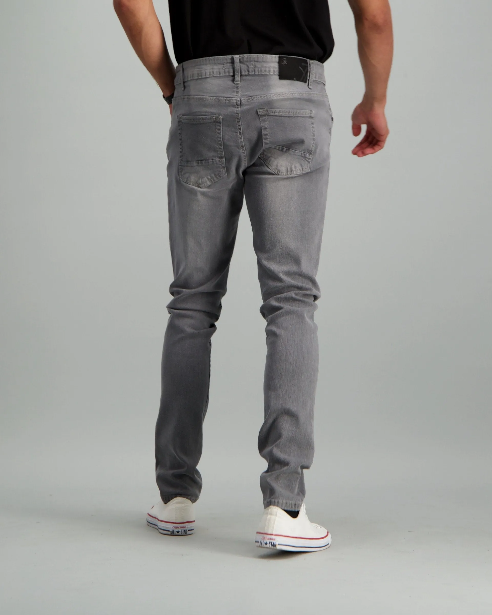 Men's Light Grey Skinny Denim Jean