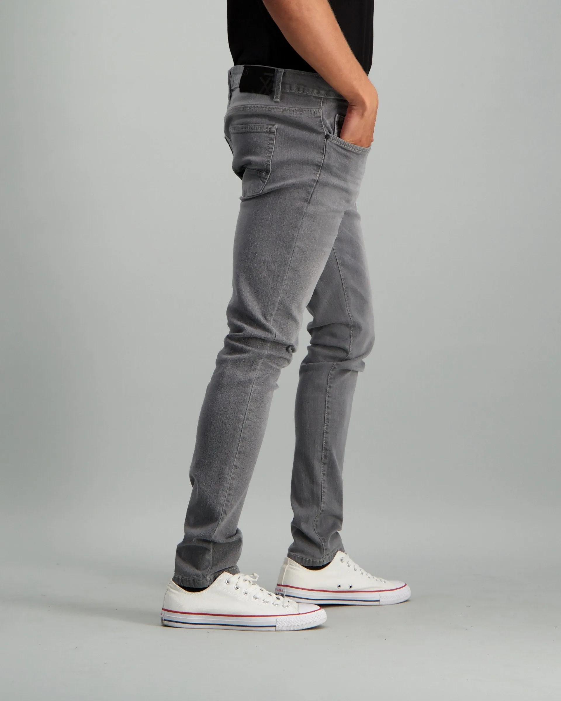 Men's Light Grey Skinny Denim Jean