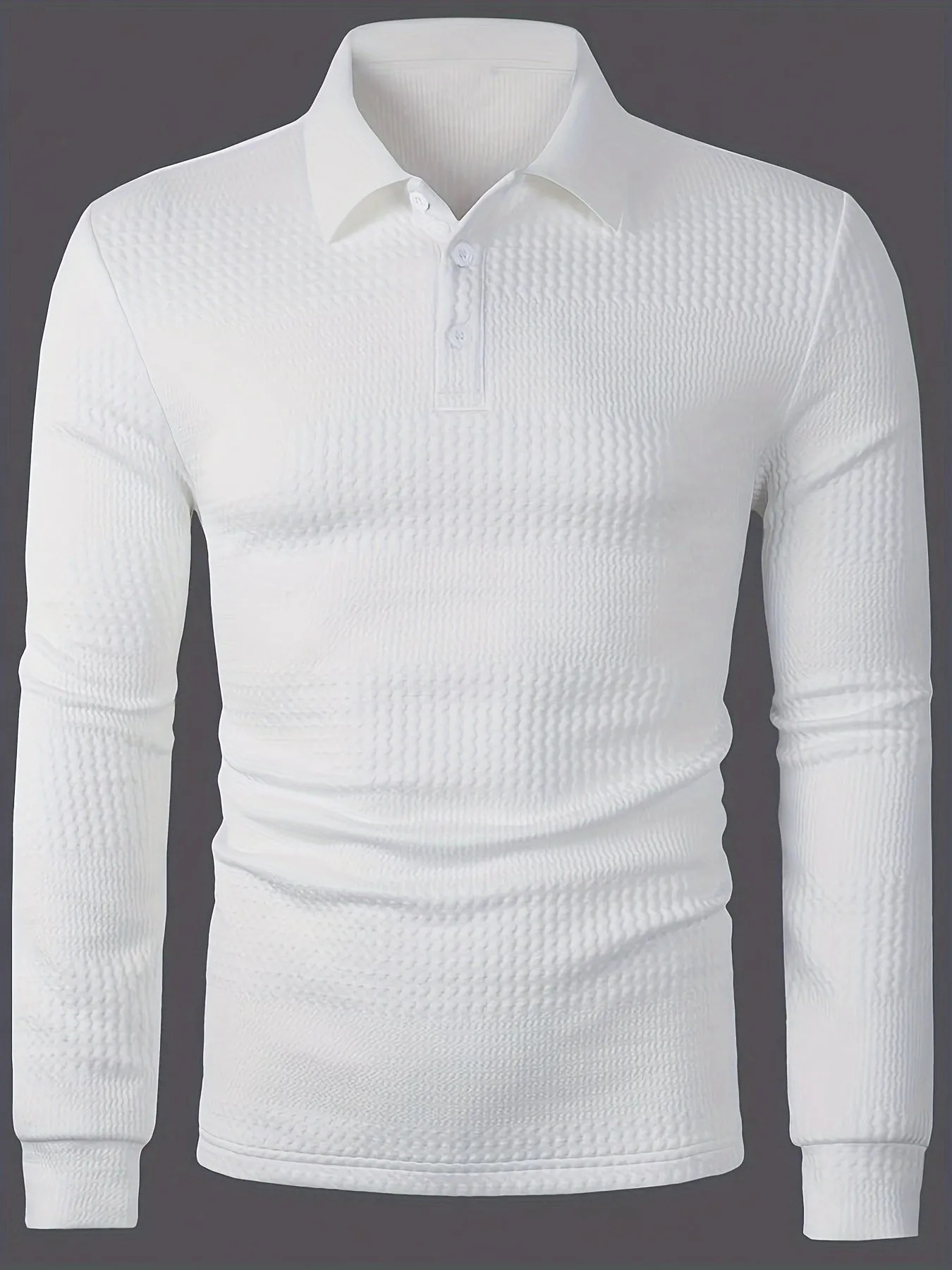 Men's Long Sleeve Knit Polo Shirt Casual – Richard