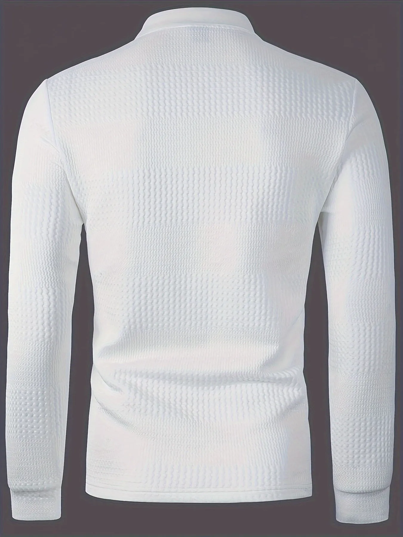 Men's Long Sleeve Knit Polo Shirt Casual – Richard