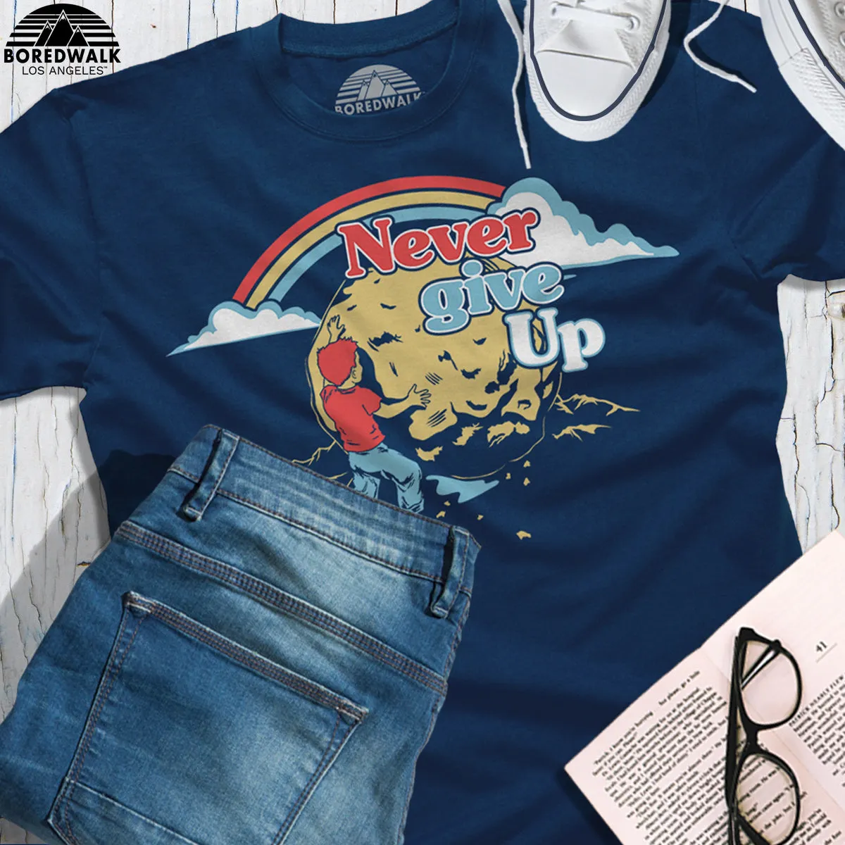 Men's Never Give Up Sisyphus T-Shirt